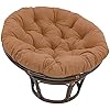 Large Round Papasan Chair Cushion, Thick Outdoor Rocking Chair Cushion, Rattan Hanging Basket Cushion, Egg Nest Replacement Pad(Coffee,70 * 70cm)