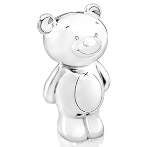 Spardose 7822261 Bär Twinkle 14.5×7.5×7.5cm versilbert anlaufgeschützt ,