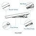 HooAMI Mens Fashion Metal Simple Necktie Tie Bar Clip 2 3/8