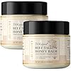 Beef Tallow Skincare Moisturizer for face: 100% Grass Fed Whipped Beef Tallow Face Cream With Organic Raw Honey, Jojoba Oil, Vitamin E - Moisturizer for Face Body for Mature - Dry Eczema or Sensitive Skin Women Men (120 G)