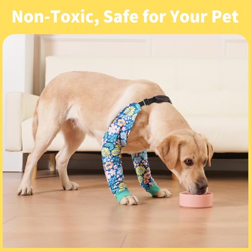 Image of LovinPet Dog Elbow Protector Anti-Licking Elbow Sleeve, Adjustable, Comfortable & Durable Front Leg Guard for Medium to Large Dogs, Prevents Licking and Chewing,Dog Sleeve,Dog Leg Sleeve,Green