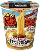 【販路限定品】日清食品 人類みな麺類 めちゃうまSUPER!貝だし醤油らーめん 95g×12個