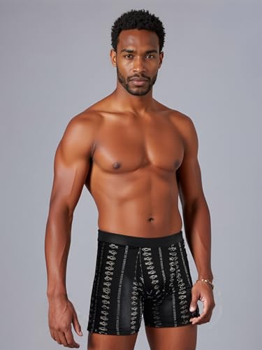 Mens Underwear Classic Length Boxer Briefs for Men Fun Novelty Pattern Long Leg Mens Boxers Comfortable Mens Boxer Briefs2