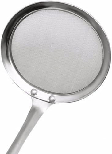 Miniatura 4 de Cuchara coladora de malla de mango largo de acero inoxidable, colador de malla fina para filtro de aceite, espumadera de sopa con mango resistente