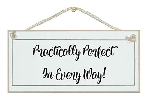 Practically perfect in every way... Gorgeous shabby chic sign gift birthday