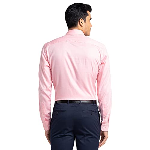 Image of Park Avenue Men's Cotton Blend Checks Pattern Slim Fit Semi Cutaway Collar Full Sleeve Formal Shirt