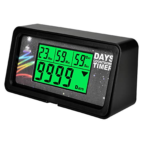 Jayron Backlight Digital 9999 Days Countdown Timer Big LCD Display Count Down for Retirement Wedding Vacation Christmas Event Classroom Cruise