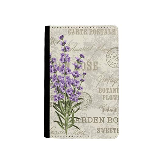 Étui passeport lavande violet pochette de voyage fleurie pour vacances