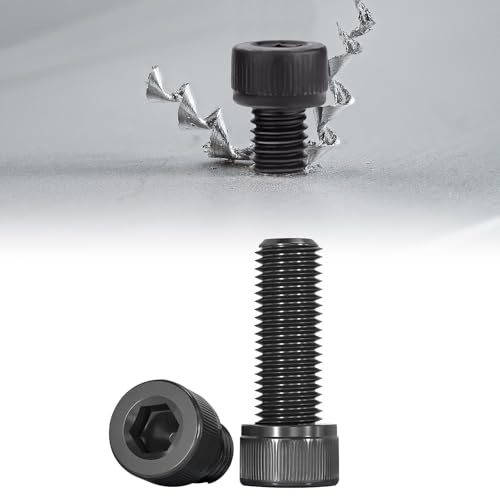 SUNXULIMI M3 x 20mm Socket Head Cap Screws Bolts 12.9 Grade Alloy Steel Metric Machine Hex Socket Screw, Black Oxide Finish, Fully Threaded, 50PCS