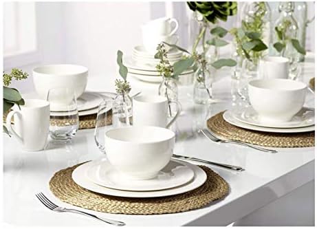 Villeroy & Boch 1952778724 White Vivo Group-Basic Crockery, Table Service for Parties, 30 Pieces, Premium Porcelain, Dishwasher Safe
