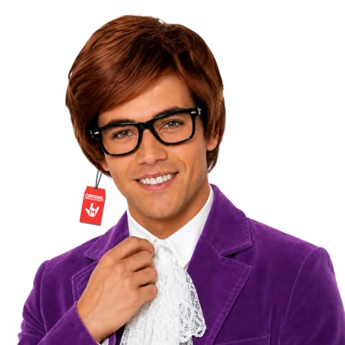 fun shack Mens 60s Wig Men, Movie Wigs Men, 70s Wigs, 70’s Disco, Ginger Short Cosplay Wig, 60s Character Mens