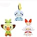 zdffgcgvg Pokemon Sobble Scorbunny Grookey Peluche de 20 cm, Lindo Juego de Dibujos Animados Elf Doll da 3 Regalos de cumpleaños a la Familia