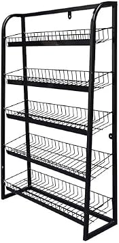 Snack Display Shelf, 5 Layer Beveled Mouth Basket, Wall-Mounted for Cashiers Desk and Retail Stores