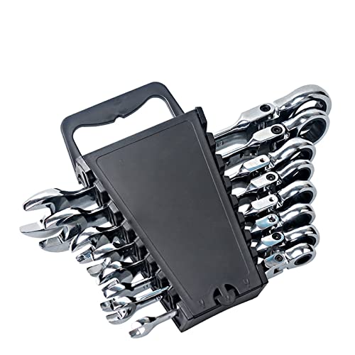 SGerste Ratschenschlüssel-Set – Metrisch, Mit Flexiblem Kopf & Doppelkistenende, 72 Zähne (17 Mm X 19 Mm)