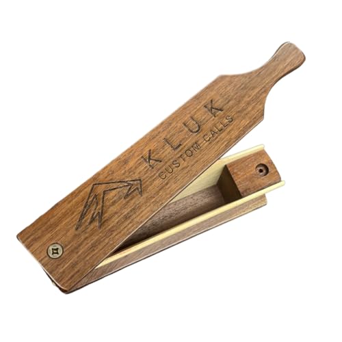 KLUK Custom Calls Walnut/Poplar Box Call with Silencing Band and Pre-Chalked, Premium Quality for Realistic Hen Sounds for Elevated Calling Capabilities