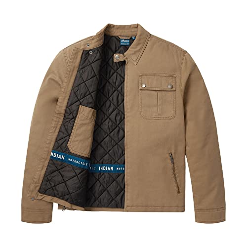 Indian Motorcycle Men's Burt 2 Jacket, Brown, 100% Cotton-Twill Exterior, 100% Polyester Lining - 28331842