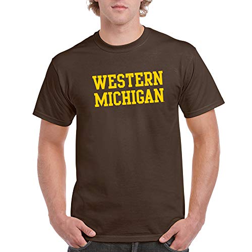 UGP Campus Apparel AS01 - Western Michigan Broncos Basic Block T Shirt - Large - Dark Chocolate by UGP Campus Apparel - Image 4