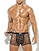Arjen Kroos Men Sexy Underwear Low Rise Mesh Trunks Novelty Print Boxer Briefs