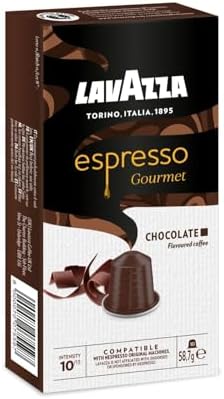 Lavazza, Espresso Gourmet Chocolate, 10 Coffee Pods Nespresso Compatible
