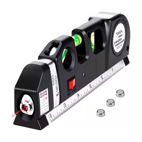 Nivel A Laser Trena 2.5m Nivelador Painel Prateleira Parede Nível a Laser 3 Linhas e Trena Régua Niv