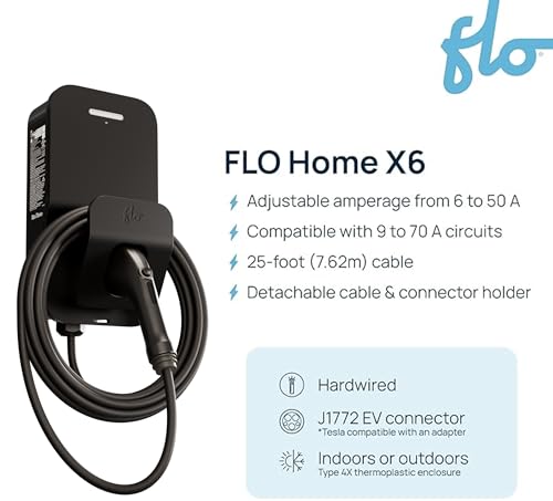 FLO Home X6 Smart Heavy-Duty Aluminum Level 2 EV Charger, J1772, Hardwired by FLO - Used condition - CA$836.07
