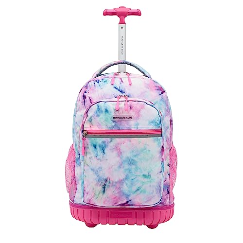 Travelers Club 18' Rolling Backpack with Shoulder Straps, Tye Dye
