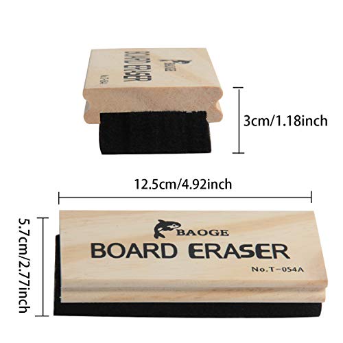 Ira Pollitt 4 Pack Premium Wool Felt Eraser Chalkboard Erasers, Dustless Wood Chalkboard Eraser Blackboard Chalk Eraser Black Board Eraser Duster For Office School Teachers And Kids #TOP1