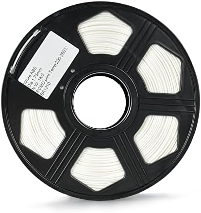 YOYI YOYI ABS 3D Printer Filament, ABS Filament 1.75mm Dimensional Accuracy +/- 0.03mm, 1kg Spool (2.2lbs), ABS White