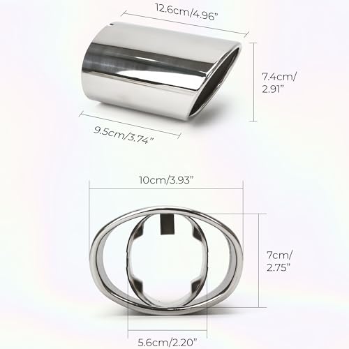 Muffler Exhaust Tip For Toyota RAV4 2019 2020 2021 2022 2023 Exhaust Pipe Nozzle Car Accessories End Tip Protector Stainless Steel Tail Decorative by 3TVol - Used condition - Image 2