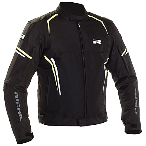 Richa Giacca Impermeabile Moto Gotham 2 Nero-Fluorescent (Xxxl, Nero)
