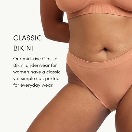 Image of Boody -Classic Bikini -Women's Underwear -Mid Rise, Moderate-Full Coverage Fit -Soft, Flat-Ribbed Waistband -Bamboo Viscose