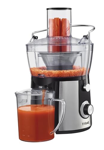 El Mejor Listado de extractor para jugos de esta semana. 46 T-fal Extractor de jugo ZE550DMX Juice Express, tubo de alimentación XXL, 800W, de gran capacidad más de 2L, diseño metálico, Electrodomesticos