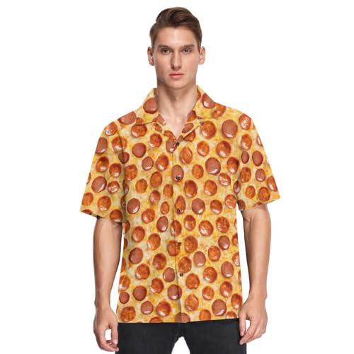 Chemise hawaïenne Pepperoni Pizza séchage rapide mode été homme