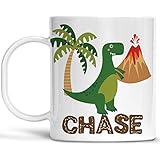 Kids Personalized Dinosaur Mug Customize with Child's Name | Lightweight Unbreakable Cup |...