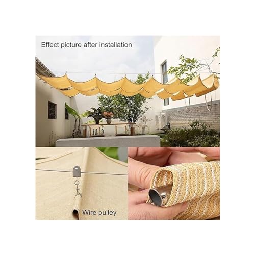 Kit d'auvent de rechange rétractable premium pour aménagement extérieur - 3