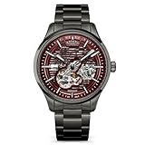 Rotary Greenwich Skeleton - Reloj de pulsera automático de acero inoxidable resistente al agua hasta 100 m para hombre