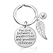 The Love Between Grandmother and Granddaughter Grandson is Forever Keyring Wing Keychain Gift from Granddaughter Grandson Family Mother's Day Birthday Jewelry (Grandmother and Grandson)