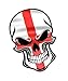 Motero Gótico Calavera Diseño con Cruz de San Jorge Inglaterra Inglés Bandera Impreso Vinilo Coche Moto Pegatina 110x75mm por Ctd