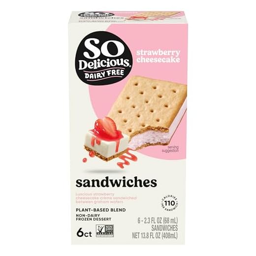 So Delicious Strawberry Cheesecake Dairy Free Ice Cream Sandwich, 13.8 FZ