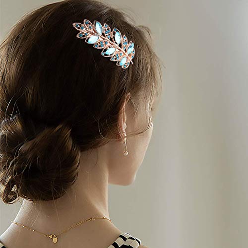 Aco-Uint 5 Pack Hair Barrettes For Women, Crystal Hair Clips Barrettes For Thick Hair Butterfly Hair Clips Decorative Hair Pins French Hair Clips For Girls Rhinestone Hair Accessories For Women (Style1) #TOP6