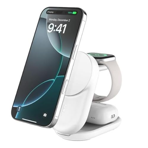 Belkin UltraCharge Socle de Recharge 3 en 1 Aimantée et Pliable avec Qi2 - vue 5
