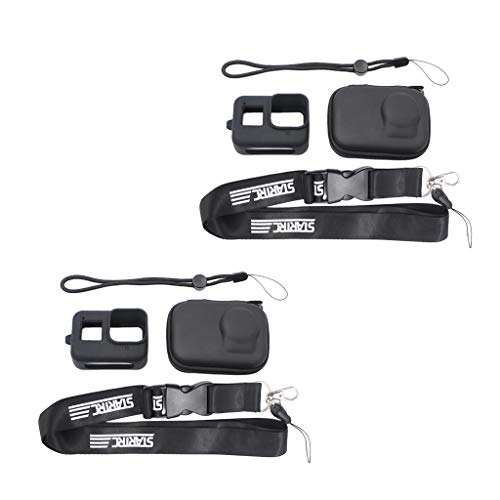 NEWMIND 2set Impermeável Pu Case + Capa de Silicone + 2 Colhedor para GoPro Hero 8