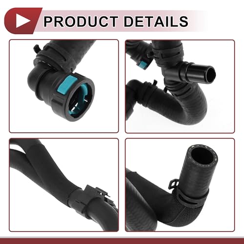 HEROFFIX 1 Pc HVAC Heater Hose Assembly for Land Rover LR3 4.4L 2005-2009 Engine Radiator Coolant Hose No.PCH501094 Black Rubber by HEROFFIX - Used condition - Image 5