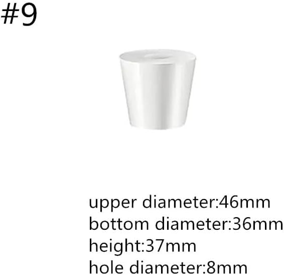 Silicone Rubber Tapered Plug With Hole Rubber Stopper For Fermentation Barrel Airlock Valve Home Brewing Accessories(1pcssize 9)