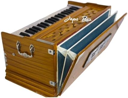 39 Keys Harmonium, 3¼ Octave, Double Bellow, 7 Stoppers, 2 Reeds (Bass-Male), Wooden Musical Instrument with Cover & Free Carry Bag for Yoga, Bhajan, Kirtan & Classical Practice