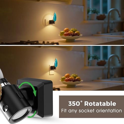 Image of L LOHAS LED Night Light, Night Lights Plug into Wall, Agate Nightlight | Rotating, Dimmable Dusk to Dawn Sensor, Healing Stone Agate Decorative Nightlight for Bedroom, Living Room