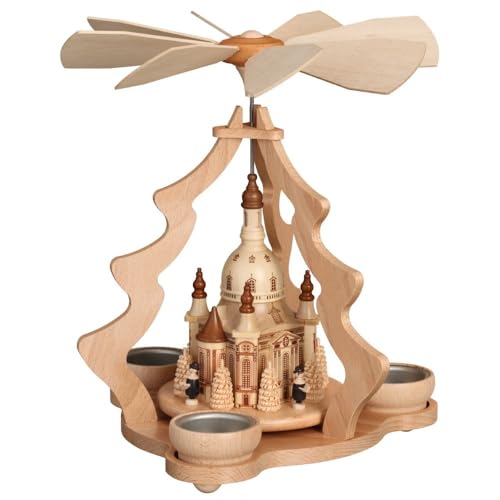 Schwibbogen Frauenkirche 6 Zeidler Teelichtpyramide Dresdener Frauenkirche 27 cm 0526