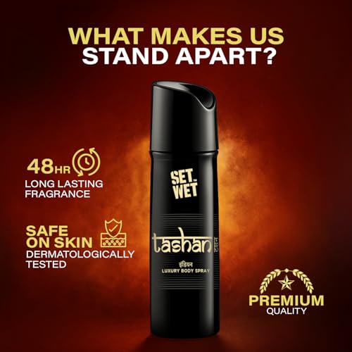 Image of Set Wet Tashan Indian Luxury Body Spray I Long Lasting Body Spray for Men I Manly & Luxury Fragrance for Men, 150ml