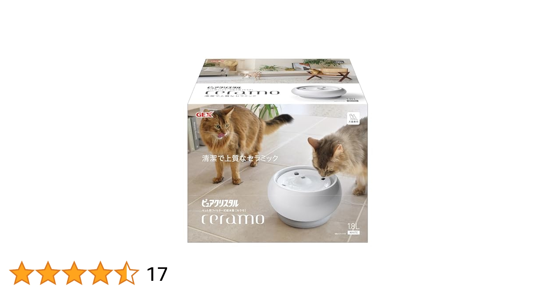 ピュアクリスタル.セラモ GEX P-4972547928801 ジェックス ピュアクリスタル セラモ 1.8L