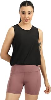 Do It All Tank | Back Mesh Panel for Ventilation | Relaxed fit | High Neck | Side Slits | Anti Odor + Sweat Wicking Price In India